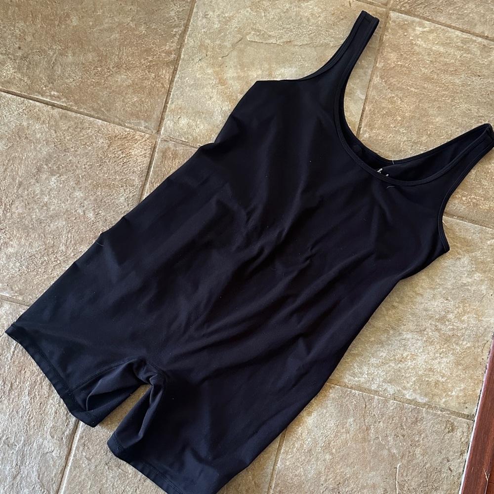 Black Sleeveless Bodysuit with spandex size medium